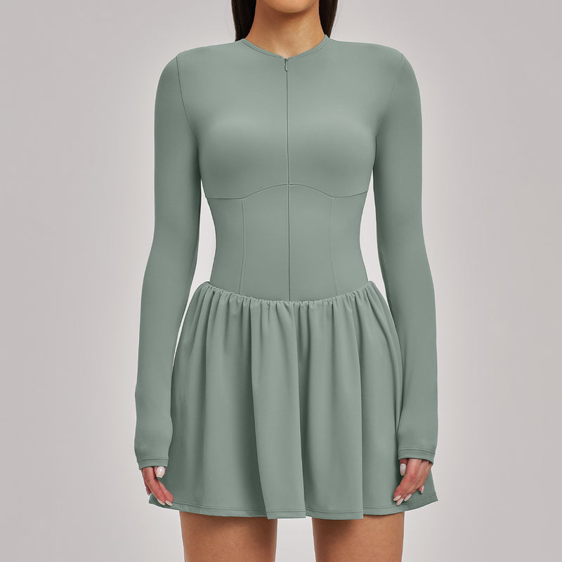 light green tennis dress Green Athletic Women's Tennis Dress with Pockets, Green/Size XL
