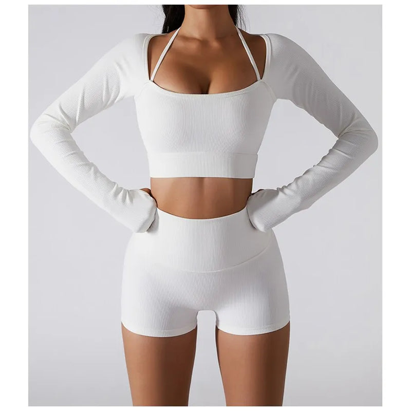 B|Fit FLOW Crop Top - Pearl