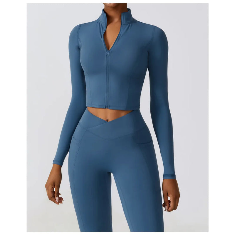 B|FIT STUDIO Zip Top - Ink