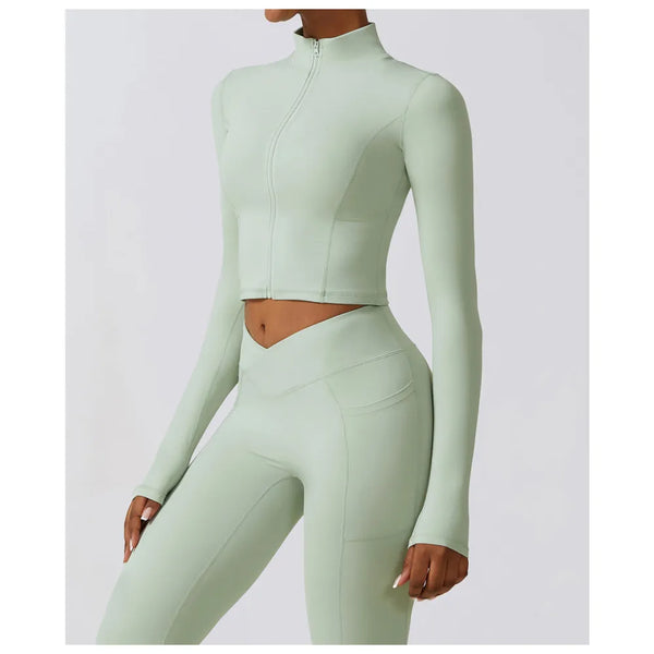 B|FIT STUDIO Zip Top - Mint