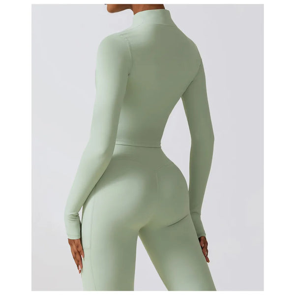 B|FIT STUDIO Zip Top - Mint