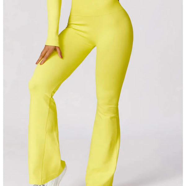 B|FIT TRACK Flare Leggings - Lemon