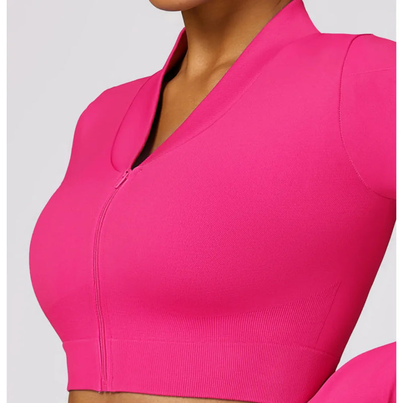 B|FIT TRACK Long Sleeve Top - Hot Pink
