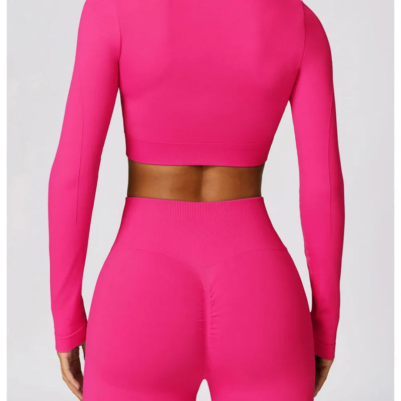 B|FIT TRACK Long Sleeve Top - Hot Pink