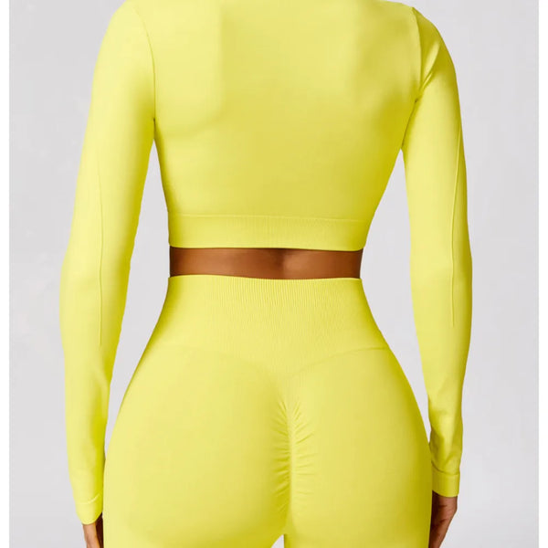 B|FIT TRACK Long Sleeve Top - Lemon