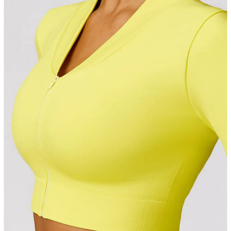 B|FIT TRACK Long Sleeve Top - Lemon