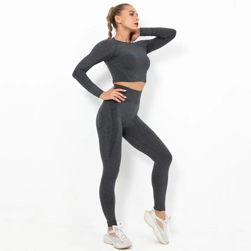 B|Fit ZOOM Sleeved Crop - Charcoal