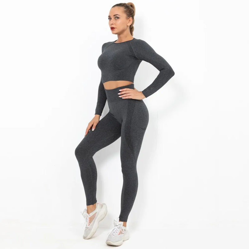 B|Fit ZOOM Sleeved Crop - Charcoal