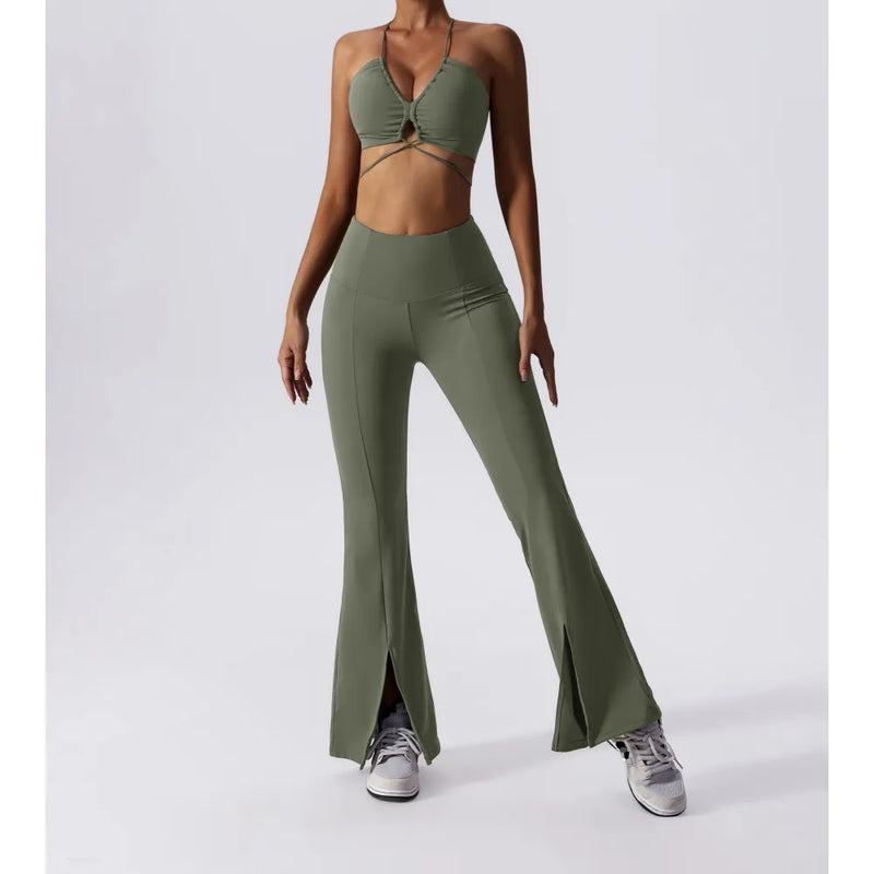 B|Fit YOGA Flare Leggings - Olive