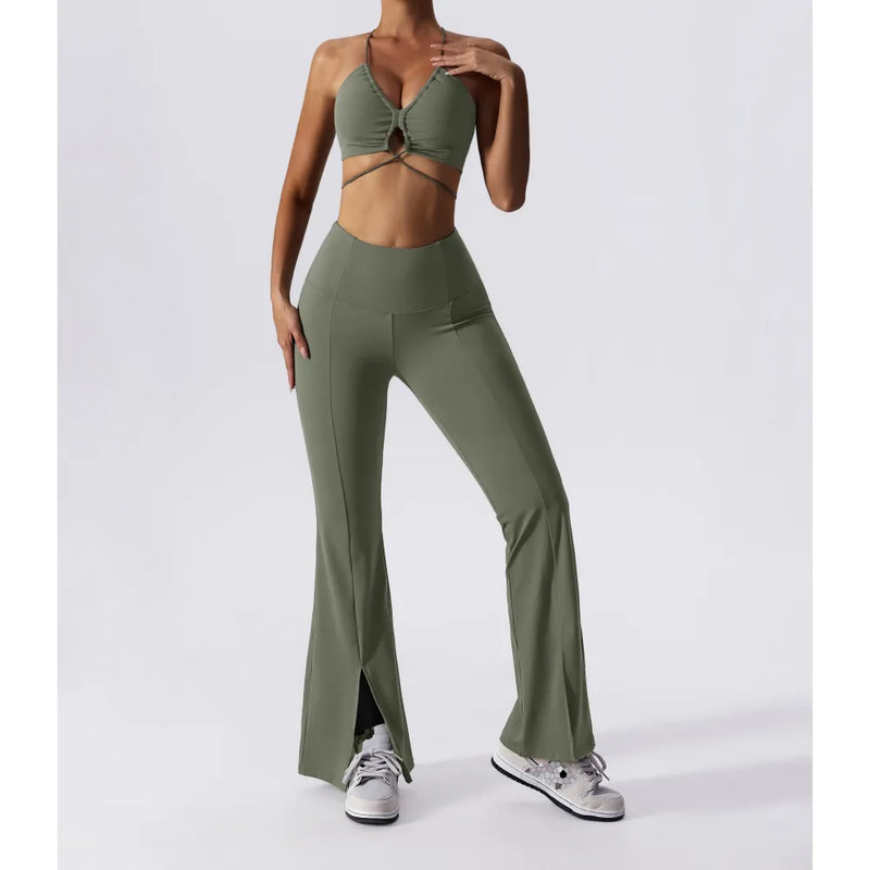B|Fit YOGA Flare Leggings - Olive