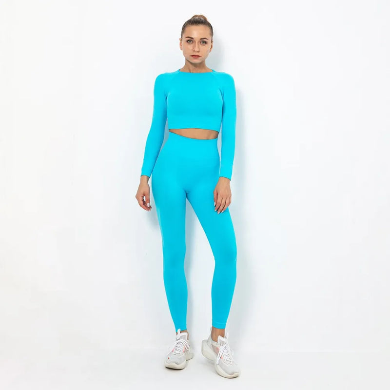B|Fit ZOOM Sleeved Crop - Sky Blue