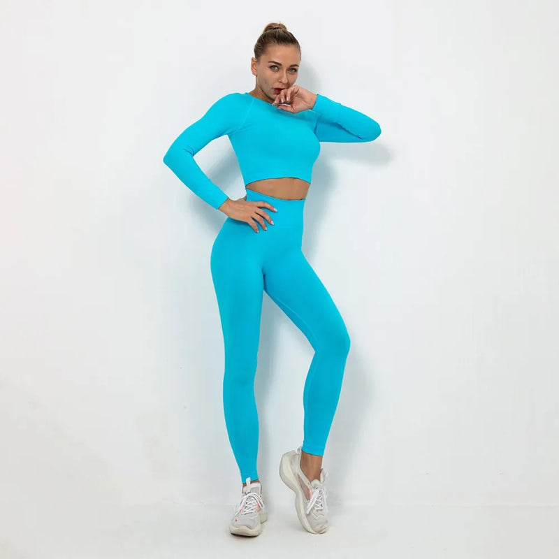 B|Fit ZOOM Sleeved Crop - Sky Blue