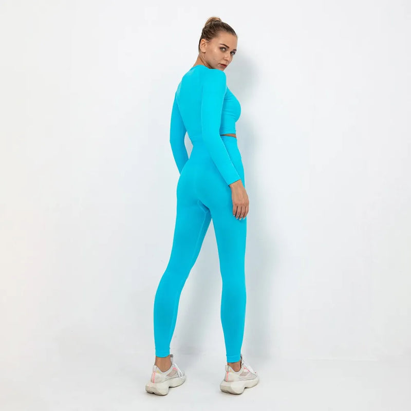 B|Fit ZOOM Sleeved Crop - Sky Blue