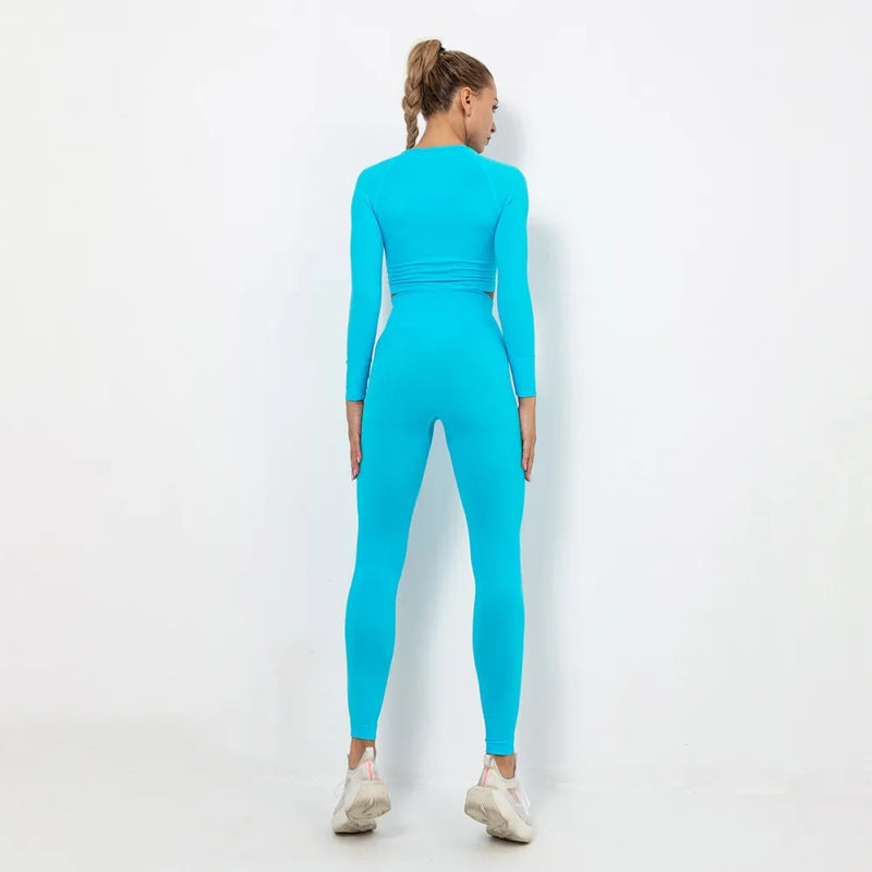 B|Fit ZOOM Sleeved Crop - Sky Blue
