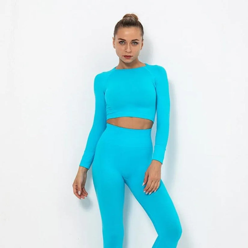 B|Fit ZOOM Sleeved Crop - Sky Blue