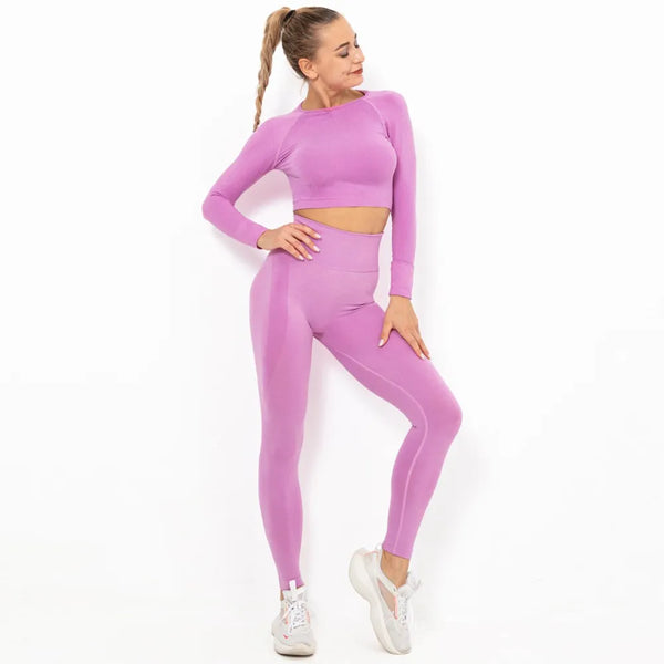 B|Fit ZOOM Sleeved Sports Crop - Taffy Pink