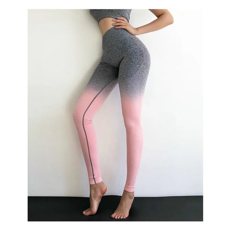 Kaya Seamless Ombre Legging - Grey Pink